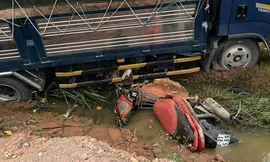 Hiện trường vụ tai nạn.