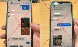 Hội nhóm chat messenger của Facebook “Taxi Lương Sơn” báo chốt Cảnh sát giao thông.