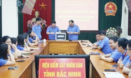 Bốc thăm lựa chọn người được xác minh tài sản, thu nhập ở VKSND hai cấp tỉnh Bắc Ninh.