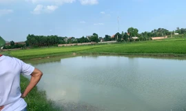 Khu vực hai em học sinh tử vong do đuối nước.