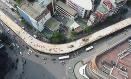 Cầu vượt chữ C Chùa Bộc dỡ rào, tổ chức giao thông để chuẩn bị thông xe