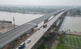 Hình hài cầu Lạc Quần trên tuyến đường 6.400 tỷ đồng ở Nam Định