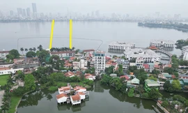 Cận cảnh vị trí được đề xuất làm đường hầm qua Hồ Tây