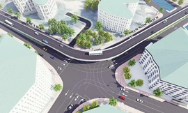 Ngắm hình ảnh cầu vượt có thiết kế vòng cung đầu tiên tại Hà Nội