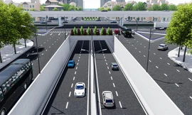 Hình ảnh thiết kế hầm chui Lê Văn Lương.