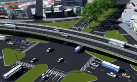 Thiết kế cầu vượt nút giao La Thành - Láng Hạ sẽ được khởi công vào cuối năm nay.