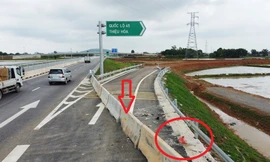 Ngổn ngang, tai nạn tại công trường nút giao cao tốc Bắc-Nam