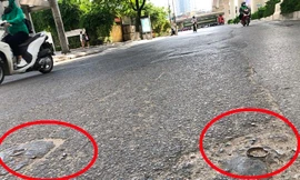 Nhiều 'bãi chông' trên các tuyến phố Hà Nội sau thi công