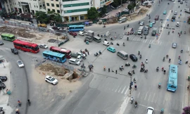 Hà Nội: Cấm xe ô tô tải vào đường Kim Đồng để thi công hầm chui