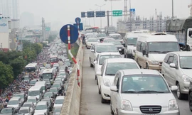  Đường trên cao thực hiện rào chắn 1/2 lòng đường để sửa chữa khe co gián trong vòng 2 tháng