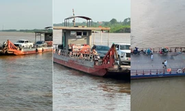 Qua sông Hồng trên những chuyến đò thiếu phao, không phép