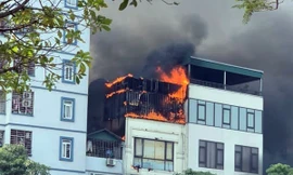 Hiện trường vụ cháy.