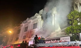 Hiện trường vụ cháy. Ảnh: T.A