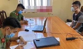 Nam thanh niên đăng tin sai sự thật bị xử lý. Ảnh Công an cung cấp.