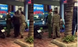 Cơ quan chức năng có mặt tại hiện trường. Ảnh cắt từ clip