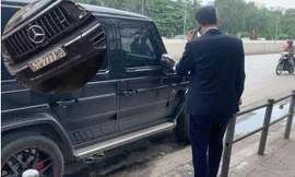 Chiếc xe ô tô nghi lắp biển giả.