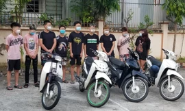 Nhóm thanh thiếu niên bị xử lý.