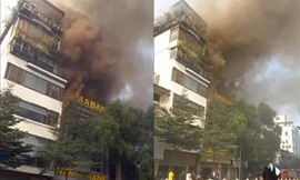 [Video]: Cháy nhà 2 tầng, lửa lan sang Phòng giao dịch Ngân hàng Nam Á Bank