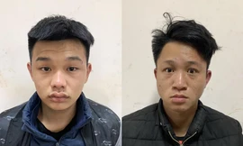 Hai đối tượng bị bắt giữ. Ảnh Công an cung cấp