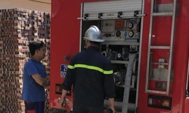 Lực lượng chức năng có mặt tại hiện trường.