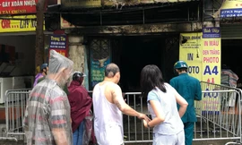 Hiện trường vụ cháy. Ảnh: S.T