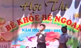 Trẻ hát bài "Thiêng đàng" chứa những ca từ không phù hợp với trẻ.