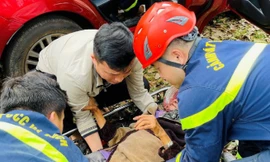 Cứu cụ bà ở Đắk Lắk bị rơi xuống vực sâu 15m