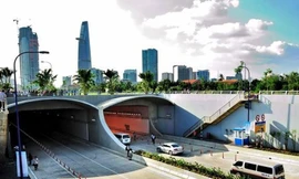 Hầm Thủ Thiêm ở TPHCM - hầm ngầm vượt sông đầu tiên của Việt Nam và cũng là của Đông Nam Á Ảnh: VNP