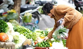 Chợ mùng Ba Tết nhộn nhịp: Lễ cúng hóa vàng, rau xanh đắt khách