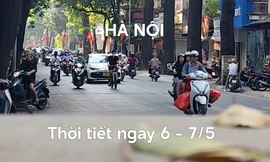 Hà Nội ngày nắng nóng, có mưa rào và dông vài nơi