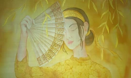 'Mây ngỏ' - nét cách tân mềm mại trong tranh lụa hiện đại