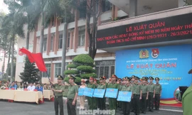 Công an Bình Dương ra quân hành động mừng 90 năm thành lập Đoàn