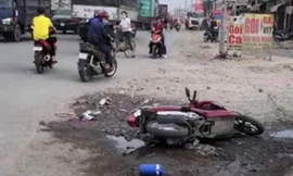 Nữ công nhân bị xe bồn cán tử vong trên đường đến công ty