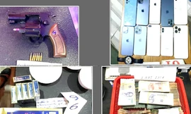 Thu vũ khí ‘nóng’ tại sới bạc khủng có cảnh giới nghiêm ngặt 