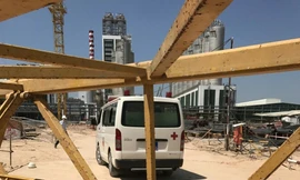 Sập giàn giáo lúc thi công công trình, 6 người thương vong