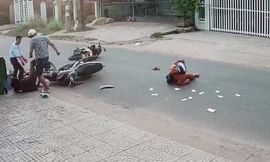 Thanh niên tấn công nạn nhân sau tai nạn 