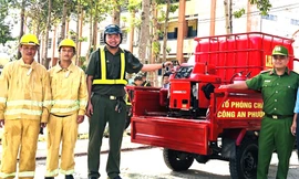 Mô hình ‘Tổ xe ba gác chữa cháy lưu động’ đầu tiên tại Bình Dương