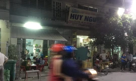 Công an đang làm việc tại hiện trường