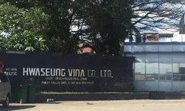 Nơi xảy ra sự cố xì bình hóa chất.