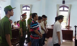 Các bị cáo tại phiên tòa. Ảnh: Kim Hà.