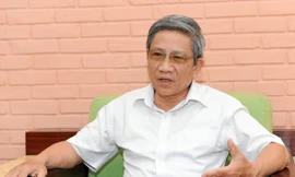 GS Nguyễn Minh Thuyết - Tổng chủ biên chương trình giáo dục phổ thông tổng thể. Ảnh: Mạnh Thắng.