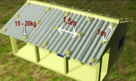 Chống tốc mái bằng bao cát.