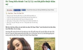 Bà Tưng chống lại một trang tin điện tử