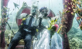 Đám cưới lãng mạn dưới biển sâu 12 mét