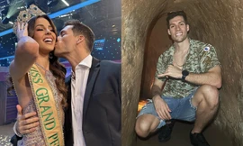 Đến Việt Nam cổ vũ người yêu, bạn trai Hoa hậu Hòa bình du lịch miền Tây, tới địa đạo Củ Chi