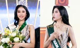 Biểu cảm không tin nổi của Đỗ Thị Lan Anh khi được gọi tên vào Top 4 Hoa hậu Trái Đất