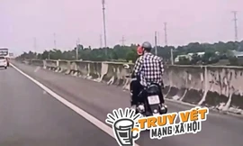 Ớn lạnh xe máy lao trên cao tốc TPHCM - Trung Lương