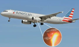 Động cơ máy bay bốc cháy khi vừa cất cánh