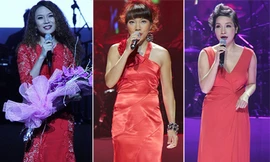 Hà Trần, Mỹ Linh, Mỹ Tâm cùng 'đụng' váy đỏ