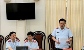 Phó Chánh Thanh tra Bộ Nội vụ Trần Ngọc Huy công bố Quyết định thanh tra.